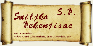 Smiljko Mekenjišac vizit kartica